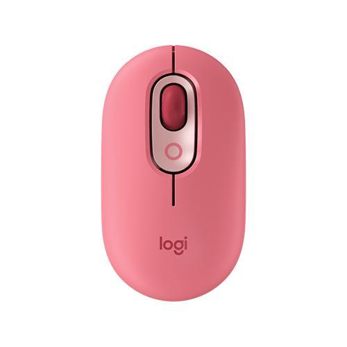 Logitech POP Mouse, Wireless Mouse with Customisable Emojis, SilentTouch Technology, Precision/Speed Scroll, Compact Design, Bluetooth, Multi-Device, OS Compatible - Heartbreaker