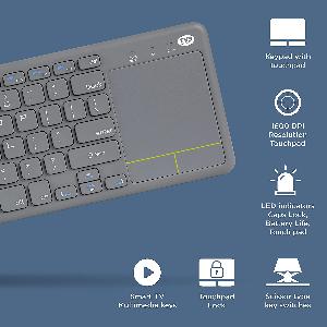 TVS-E Champ Smart Wireless Keyboard for Smart TVs, Windows, Apple iOS, Apple TV, Android Tv or Chrome, Long Lasting Battery Life, 8 Million Key Strokes, Smart TV Multimedia Keys