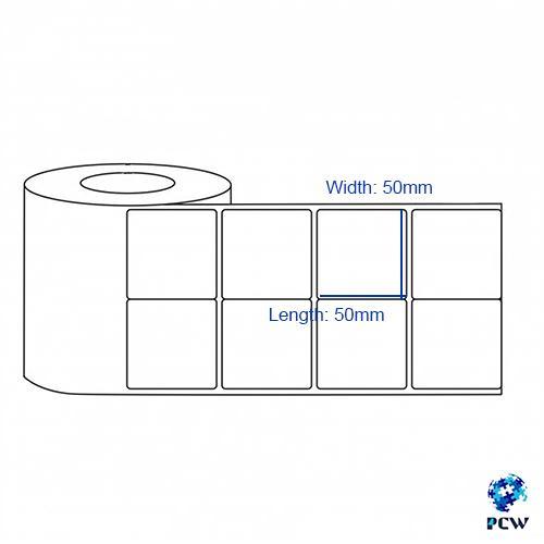PCW Self Adhesive 50mm x 50mm Chromo Label Roll - (2000 Labels, Pack of 1) PCW Self Adhesive 50mm x 50mm Chromo Label Roll - (2000 Labels, Pack of 1)