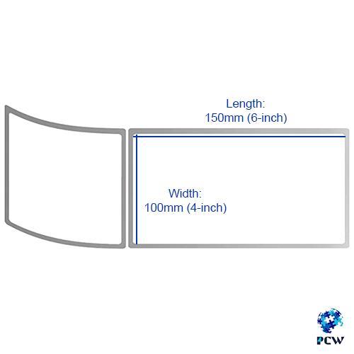 PCW Self Adhesive 100mm x 150mm / 4" x 6" Chromo Label Roll  - (400 Labels, Pack of 1)