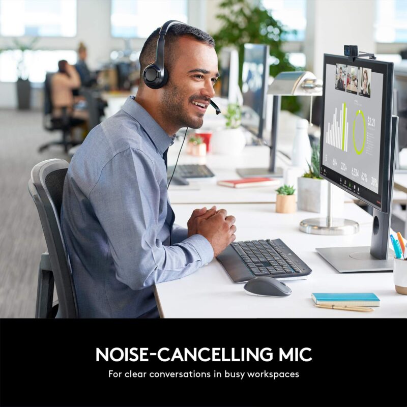 Logitech H390 USB Computer Headset with Enchanced Digital Audio and Inline Controls (Black