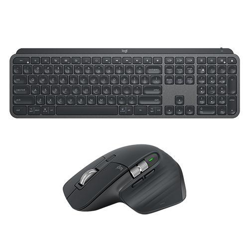 Logitech MX Keys Wireless Illuminated Keyboard and MX Master 3 Mouse Combo  for PC, Bluetooth Keyboard and Performance Wireless, Ergonomic, 4000DPI  Sensor Mouse - USB-C, Bluetooth - Graphite