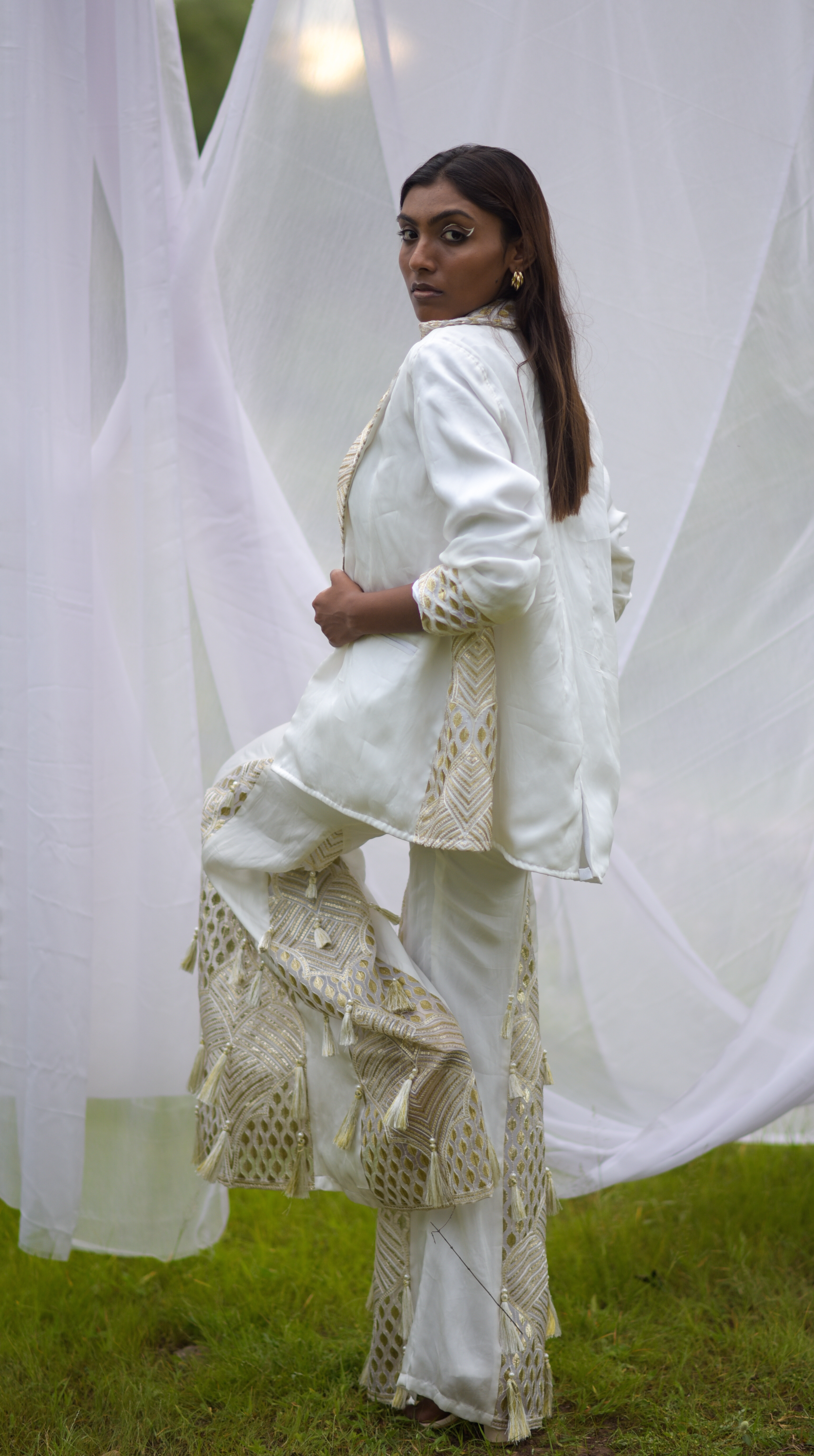 2.2 Panelled Flared Pants-0